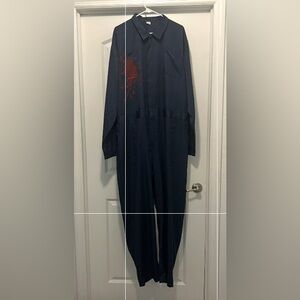 Halloween - Michael Myers Coverall Jumpsuit Costume with Blood Plastic Knife